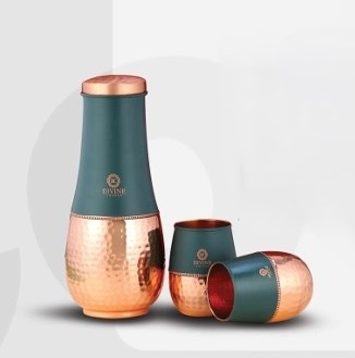 Tulip zeleni set + 2 čaše